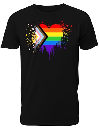 Herren T-Shirt mit Regenbogen Fahne/Pride Flagge für LGBTQIA+ Supporter als Geschenk oder zum CSD/Christopher Street Day von Shirtoo
