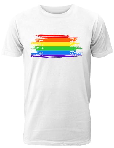 Herren T-Shirt mit Regenbogen Fahne/Pride Flagge für LGBTQIA+ Supporter als Geschenk oder zum CSD/Christopher Street Day Herren T-Shirt mit Regenbogen Fahne/Pride Flagge für LGBTQIA+ Supporter als Geschenk oder zum CSD/Christopher Street Day von Shirtoo