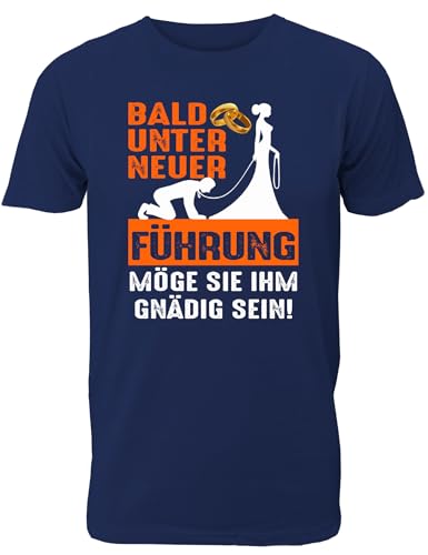 Junggesellenabschied T-Shirt Herren : Bald unter Neuer Führung für zum JGA/Polterabend des Bräutigams von Shirtoo
