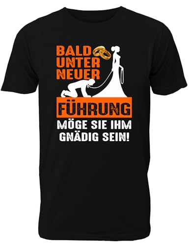 Junggesellenabschied T-Shirt Herren : Bald unter Neuer Führung für zum JGA/Polterabend des Bräutigams von Shirtoo