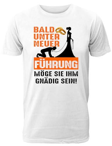 Junggesellenabschied T-Shirt Herren : Bald unter Neuer Führung für zum JGA/Polterabend des Bräutigams von Shirtoo
