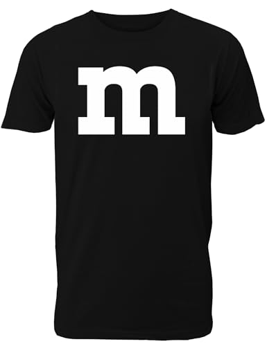 Lustiges Fasching & Karneval Männer Gruppen T-Shirt mit M Aufdruck in bunten Farben m & m und m für Herren in schwarz von Shirtoo