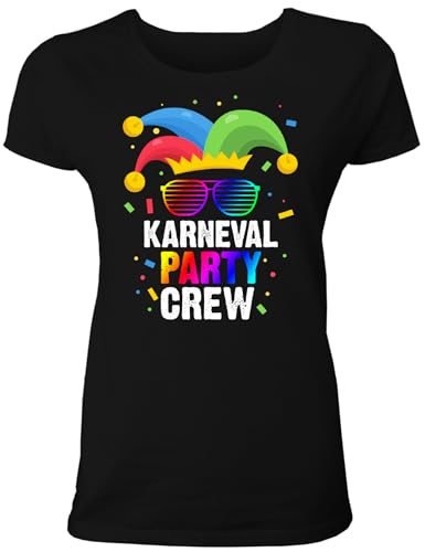 Lustiges T-Shirt für Männer und Frauen als Verkleidung oder Kostüm zum Fasching und Karneval - Karneval Party Crew von Shirtoo