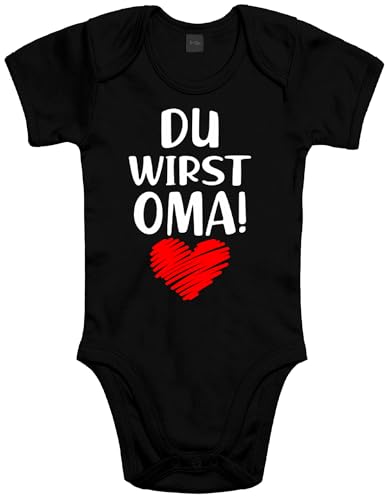 Shirtoo Baby Strampler mit lustigem Du wirst Oma Motiv - Erstausstattung zur Geburt für Mädchen und Jungen von Shirtoo