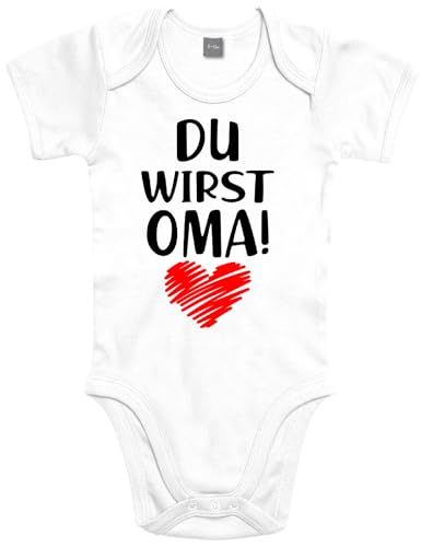 Shirtoo Baby Strampler mit lustigem Du wirst Oma Motiv - Erstausstattung zur Geburt für Mädchen und Jungen von Shirtoo