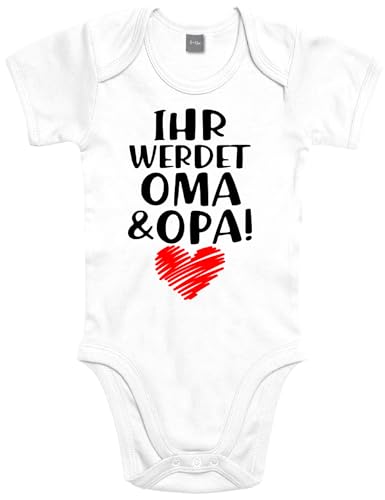 Shirtoo Baby Strampler mit lustigem Ihr werdet Oma & Opa Motiv - Erstausstattung zur Geburt für Mädchen und Jungen von Shirtoo