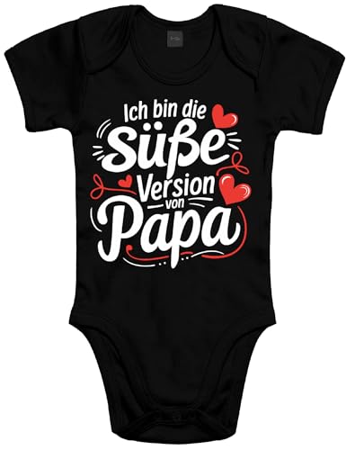 Shirtoo Baby Strampler mit lustigem Motiv - Ich bin die süße Version von Papa Motiv - Erstausstattung zur Geburt für Mädchen und Jungen von Shirtoo