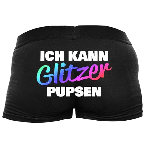 Shirtoo Lustige Herren-Boxershorts mit Spruch Ich kann Glitzer pupsen Männer zum Geburtstag, Valentinstag, zu Weihnachten oder Nikolaus von Shirtoo