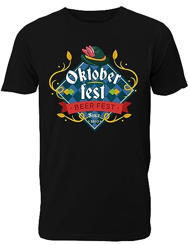 Shirtoo T-Shirt Oktoberfest mit Bayern-Raute - Lustiger Trachten Ersatz für Dirndl und Lederhosen von Shirtoo