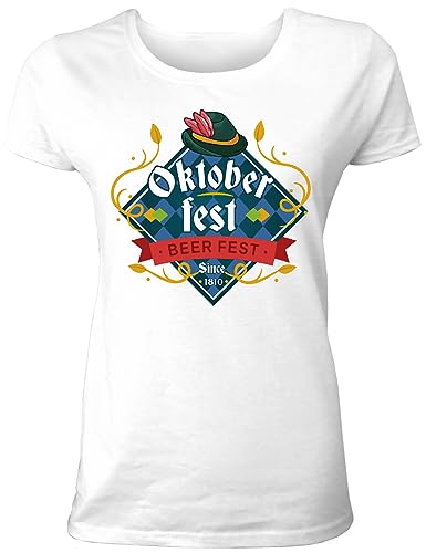 Shirtoo T-Shirt Oktoberfest mit Bayern-Raute - Lustiger Trachten Ersatz für Dirndl und Lederhosen von Shirtoo