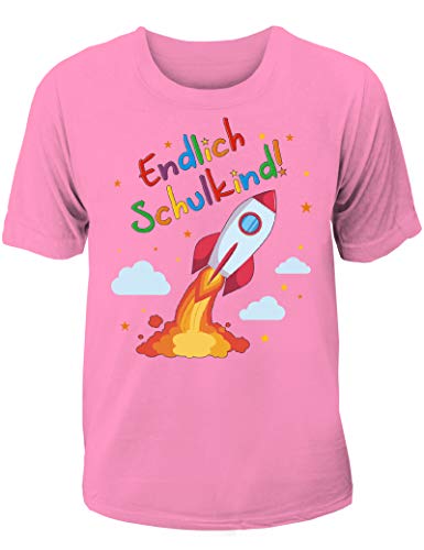 T-Shirt Einschulung/Schulanfang: Tschüss Kita! Ich Glitzer jetzt in der Schule! - Mit Einhorn und Glitzer-Effekt von Shirtoo