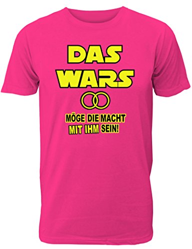 T-Shirt Junggesellenabschied Männer: Das Wars - Möge die Macht mit ihm Sein für das JGA Team des Bräutigams - Herren T-Shirt von Shirtoo