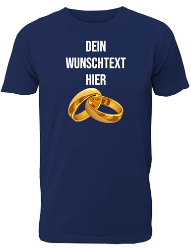 T-Shirt Junggesellenabschied Männer: Dein JGA Wunschtext für den Bräutigam und das JGA Team - Herren T-Shirt von Shirtoo