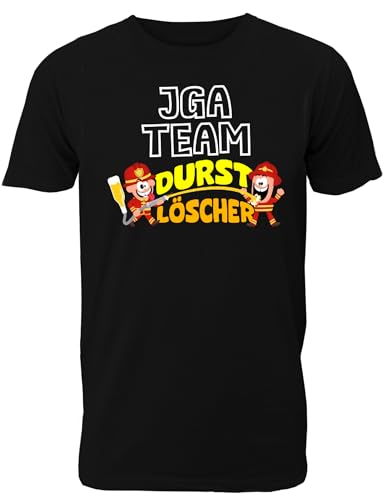 T-Shirt Junggesellenabschied Männer: JGA Team Durstlöscher für das JGA Team des Bräutigams - Herren T-Shirt von Shirtoo