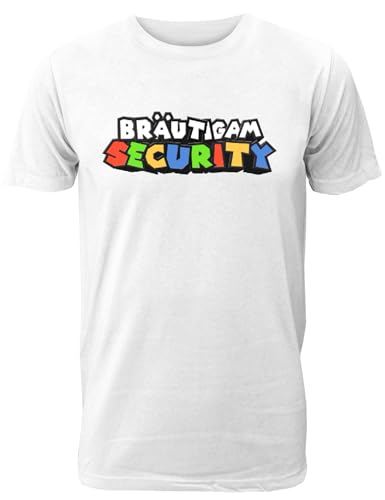 T-Shirt Junggesellenabschied Männer: Mario Bräutigam Security für das JGA Team des Bräutigams - Herren T-Shirt von Shirtoo
