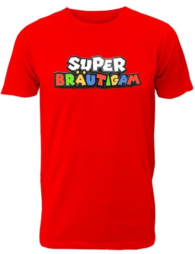 T-Shirt Junggesellenabschied Männer: Super Bräutigam für den Bräutigam Mario - JGA T-Shirt Herren von Shirtoo