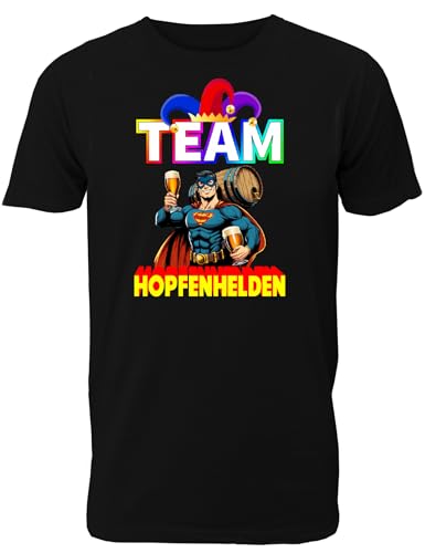 Team Karneval Gruppenshirts - Lustige Fasching T-Shirts für Männer, Vereine & Freunde mit Motiv Karneval Team Hopfenhelden von Shirtoo