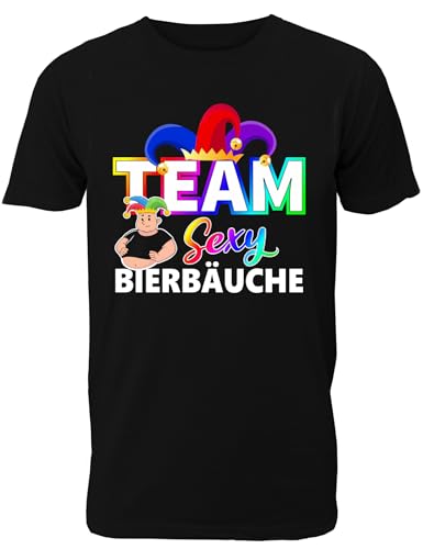 Team Karneval Gruppenshirts - Lustige Fasching T-Shirts für Männer, Vereine & Freunde mit Motiv Team Sexy Bierbäuche von Shirtoo