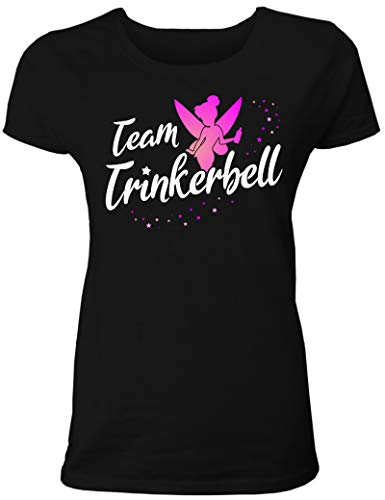 Team Trinkerbell Junggesellinnenabschied Tshirt und Karneval Fasching Shirt für Damen von Shirtoo