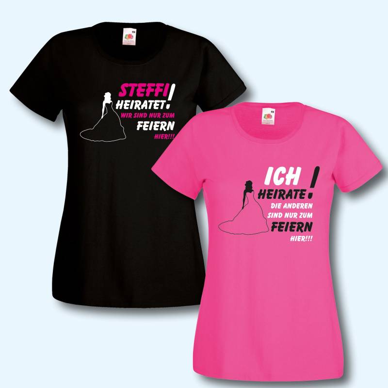 T-Shirt, Jga ... Heiratet, Wir Sind Nur Zum Feiern Hier, Junggesellinnenabschied, Wunschname von ShirtparadeShop