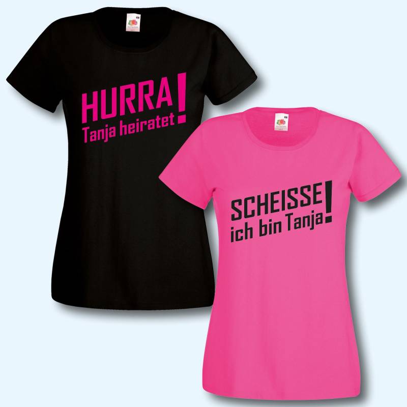 T-Shirt, Jga Hurra ... Heiratet, Junggesellinnenabschied, Wunschname T-Shirt, Jga Hurra ... Heiratet, Junggesellinnenabschied, Wunschname von ShirtparadeShop
