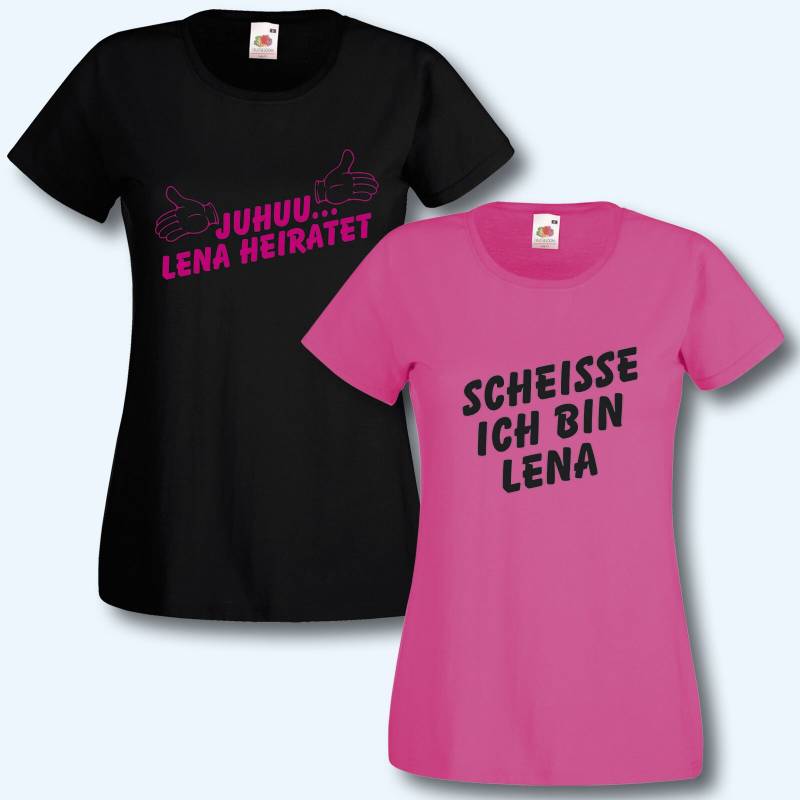 T-Shirt, Jga Juhu ... Heiratet, Junggesellenabschied, Wunschname von ShirtparadeShop