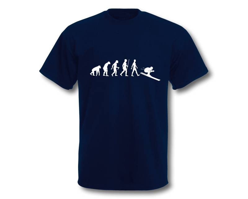 T-Shirt Evolution Abfahrt Ski Alpin Fun-Shirt Herren Wintersport von ShirtparadeShop