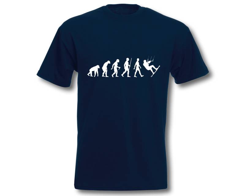 T-Shirt Evolution Kite Surfen Fun-Shirt Herren Sport Freizeit Wassersport von ShirtparadeShop