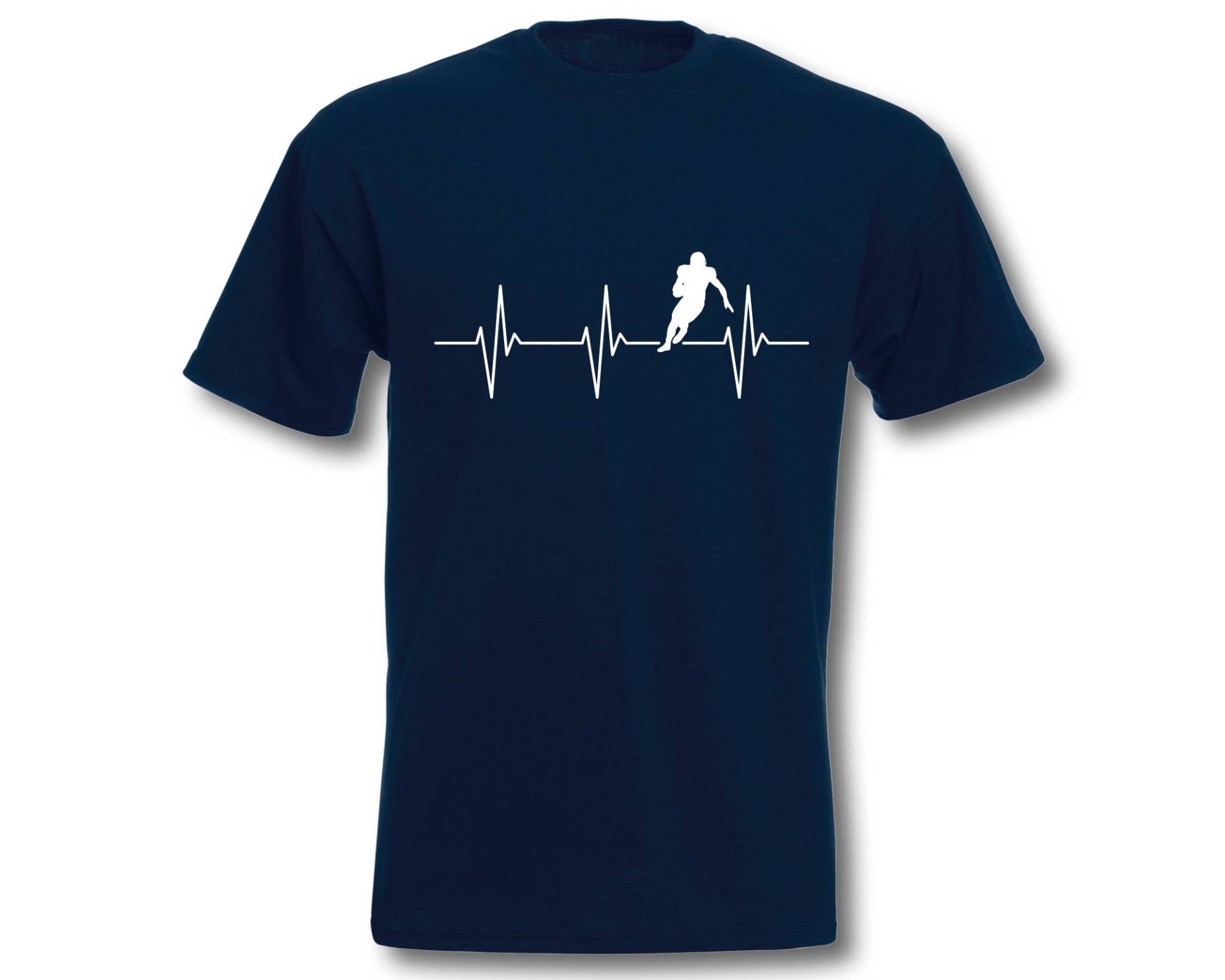 T-Shirt Herren Herzschlag American Football Ekg von ShirtparadeShop
