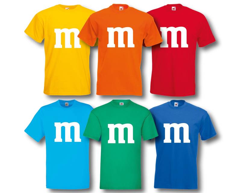 T-Shirt Herren M&m Kostüm Karneval Fasching Gruppenkostüm von ShirtparadeShop