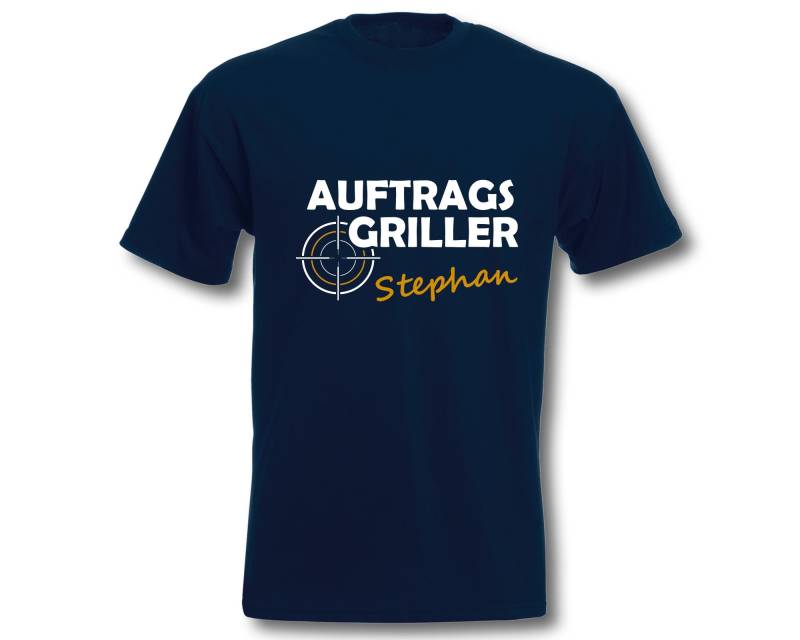 T-Shirt Herren Personalisiert Auftragsgriller Mit Namen - Wunschname von ShirtparadeShop