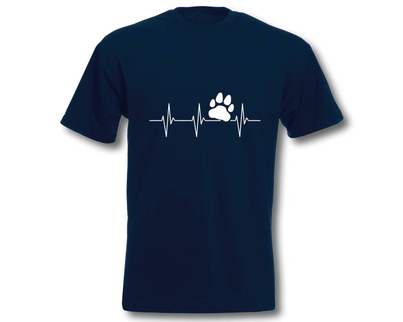 T-Shirt Herzschlag Pfote Ekg Hund Tierliebe von ShirtparadeShop