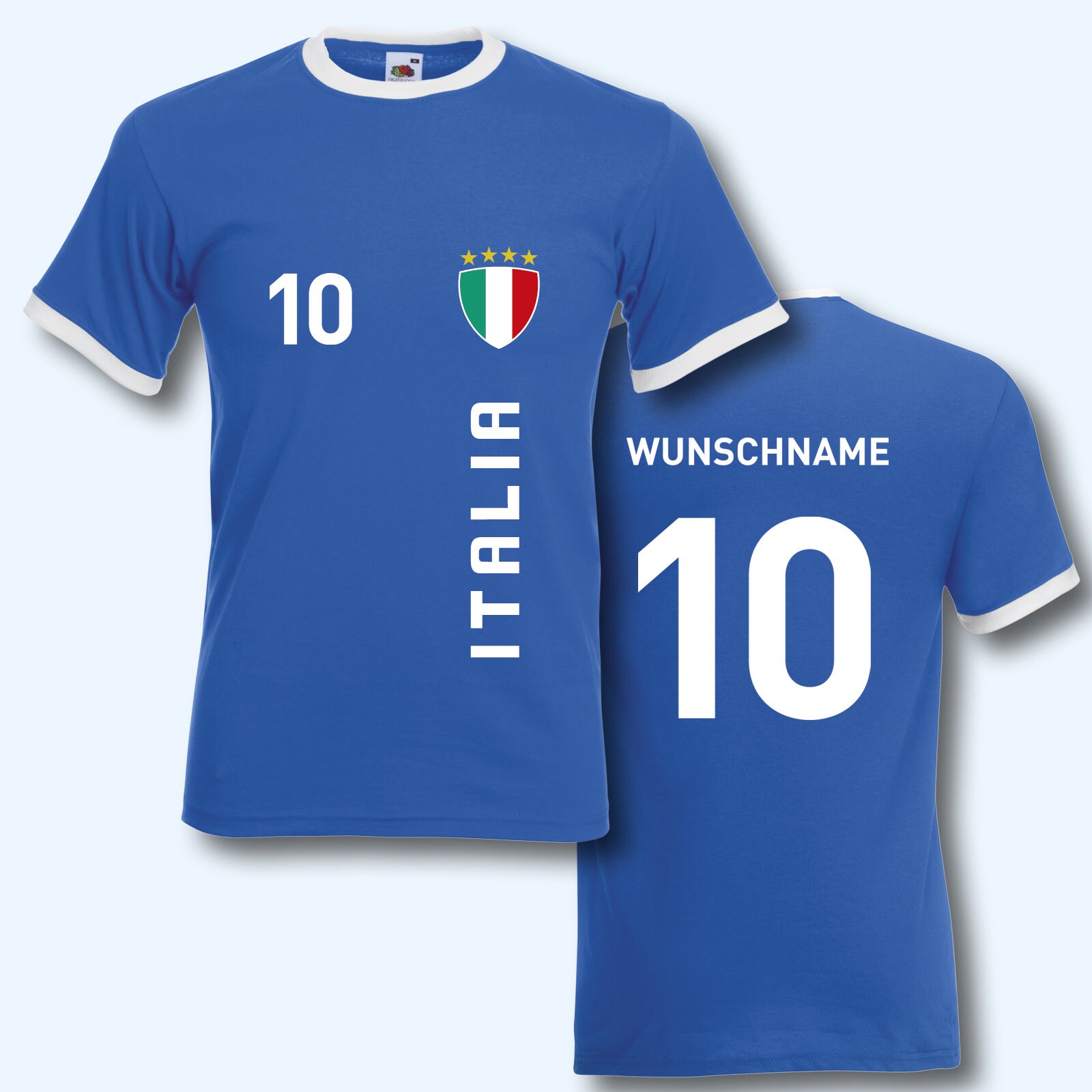 T-Shirt Trikot Retro-Shirt, Em Italien, Mit Wunschnamen von ShirtparadeShop