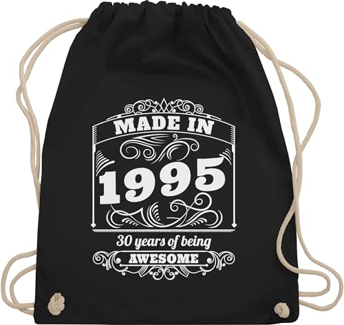 Turnbeutel Rucksack - 30. Geburtstag - Made in 1995 Thirty years of being awesome - Unisize - Schwarz - geburtstagsgeschenk für tochter 30 geschenke 30.geburtstag 30th birthday 1993 beutel Turnbeutel Rucksack - 30. Geburtstag - Made in 1995 Thirty years of being awesome - Unisize - Schwarz - geburtstagsgeschenk für tochter 30 geschenke 30.geburtstag 30th birthday 1993 beutel von Shirtracer