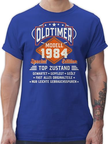 T-Shirt Herren - 40. Geburtstag - Oldtimer Modell 1984 - XL - Royalblau - 40 er Tshirts für männer Tshirt .Geburtstag t Shirt Men zum Shirts Jahre t-Shirts 40ster Maenner Geburtstagsgeschenk von Shirtracer