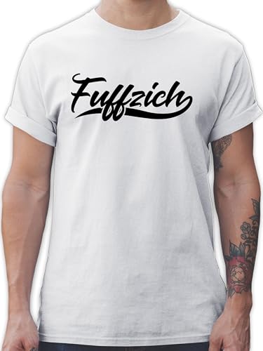 T-Shirt Herren - 50. Geburtstag - Fuffzich Fünfzig - M - Weiß - Tshirt männer geburtstagsshirt 50 zum fünfzigsten Shirt Men Geschenkideen für jährigen Mann 50iger Jahre t Herren-Shirt Geschenk von Shirtracer