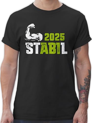 T-Shirt Herren - Abitur & Abschluss - STABIL - Abi 2025 - M - Schwarz - abigeschenk schulabschluss Geschenk abiturgeschenke 2023 Shirt abiturgeschenk Oberteil mit Spruch abschlussgeschenke schüler von Shirtracer