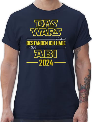 T-Shirt Herren - Abi Abitur & - Das Wars bestanden ich Habe Abschluss 2024 - XXL - Navy Blau - schulabgänger 10 klasse t schirt schulabschluss Tshirt realschule abiturgeschenke abiturienten von Shirtracer