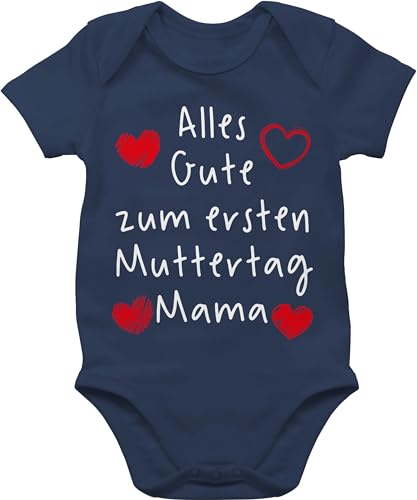 Baby Body Junge Mädchen - Alles Gute zum ersten Muttertag Handschrift weiß - 3/6 Monate - Navy Blau - 1.muttertag geschenk muttertagsgeschenke muttertagsgeschenk 1 strampler muttertagsstrampler Baby Body Junge Mädchen - Alles Gute zum ersten Muttertag Handschrift weiß - 3/6 Monate - Navy Blau - 1.muttertag geschenk muttertagsgeschenke muttertagsgeschenk 1 strampler muttertagsstrampler von Shirtracer