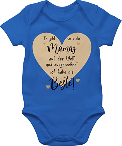 Baby Body Junge Mädchen - Es gibt so viele Mamas auf der Welt und ausgerechnet ich habe die Beste I Mama Geschenk Mutti - 6/12 Monate - Royalblau - ist kurzarmbody muttertag muddi welt￼ strampler von Shirtracer