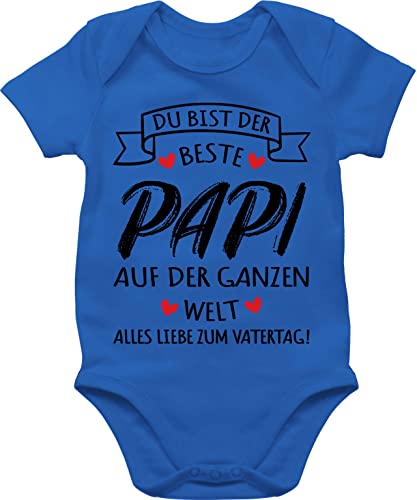 Shirtracer Baby Body Junge Mädchen - Geschenk - Beste Papa der Welt - Alles liebe zum Vatertag I - 12/18 Monate - Royalblau - fatertagsgeschenk tag 1 vateetag für papatagsgeschenk meinen sprüche von Shirtracer