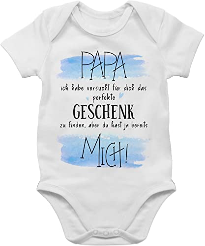 Shirtracer Baby Body Junge Mädchen - zum - Papa ich habe versucht für Dich das perfekte Geschenk zu finden - Geschenk für Papa Geburtstag Geschenkideen Vatertag - 18/24 Monate - Weiß von Shirtracer