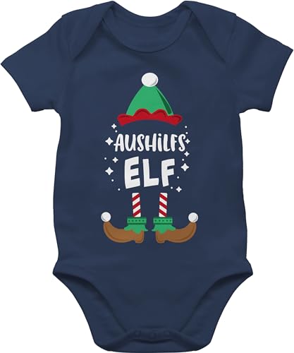 Baby Body Junge Mädchen - Geschenke - Weihnachten Aushilfs-Elf I Weihnachtself I Weihnachts Elf I Christmas Elf - 6/12 Monate - Navy Blau - weihnachtsbody weihnachtsoutfit weihnachtsmotiv elfe von Shirtracer