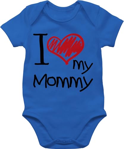 Baby Body Junge Mädchen - I love my Mommy - Ich liebe meine Mama - 6/12 Monate - Royalblau - kleidung kurzarmbody muttertag muddi herz strampler babykleidung jungen mama's mamas mum babybody von Shirtracer