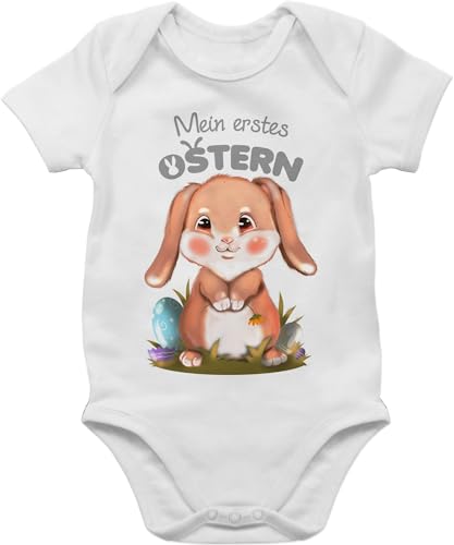 Baby Body Junge Mädchen - Ostergeschenke - Mein erstes Ostern Hase I 1. Ostern Osterhase I Oster Hase - 3/6 Monate - Weiß - my first easter outfit osterkleidung ostermotiv 1 babykleidung von Shirtracer