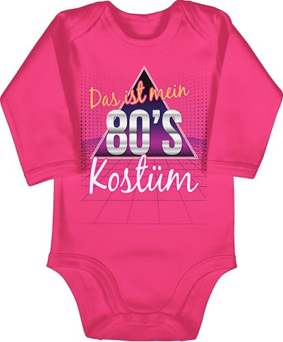 Baby Body langarm Mädchen Junge - Karneval & Fasching - Das ist mein 80er Jahre Kostüm 80s I 80iger Jahre retro Fastnacht I Fasnacht I Fasnet - 6/12 Monate - Fuchsia - faschingsbody faschings von Shirtracer