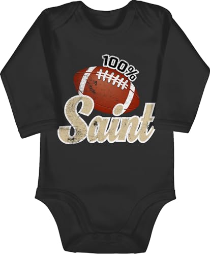 Baby Body langarm Mädchen Junge - Sport & Bewegung - 100% Saint - 3/6 Monate - Schwarz - 25. geburtstag langarmbody von Shirtracer