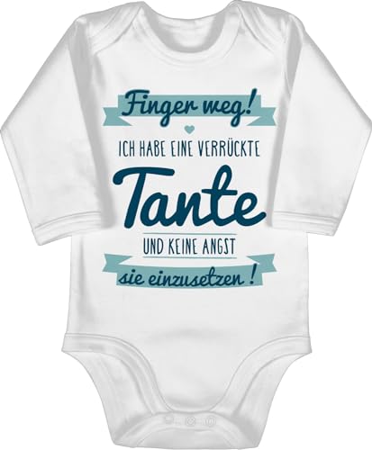 Baby Body langarm Mädchen Junge - Sprüche - Ich habe eine verrückte Tante grau/Schwarz - 3/6 Monate - Weiß - babygeschenke spruch aunt bodys babygeschenk spruche tanten strampler baby-geschenke Baby Body langarm Mädchen Junge - Sprüche - Ich habe eine verrückte Tante grau/Schwarz - 3/6 Monate - Weiß - babygeschenke spruch aunt bodys babygeschenk spruche tanten strampler baby-geschenke von Shirtracer