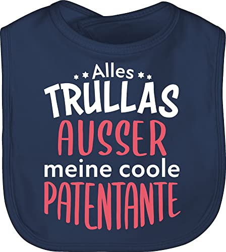 Baby Lätzchen - Alles Trullas ausser meine coole Patentante - Unisize - Navy Blau - klamotten für mädchen von patin babykleidung partentante godi laetzchen geschenk zur geburt als patentanten von Shirtracer