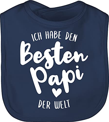 Baby Lätzchen - Strampler Mädchen & Junge - Ich habe den besten Papi der Welt - Unisize - Navy Blau - lustige babysachen sprüche papa babylätze babykleidung mit süßen sprüchen spruch bester von Shirtracer